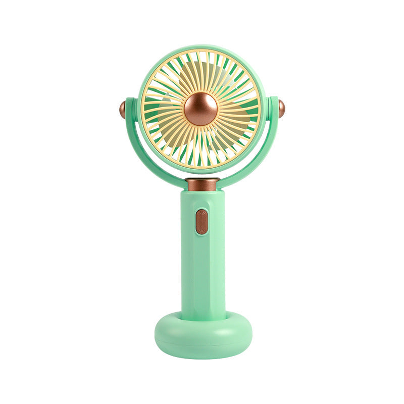 Portable Handheld Fan USB Rechargeable 3-Speed Compact Lightweight with Stand
