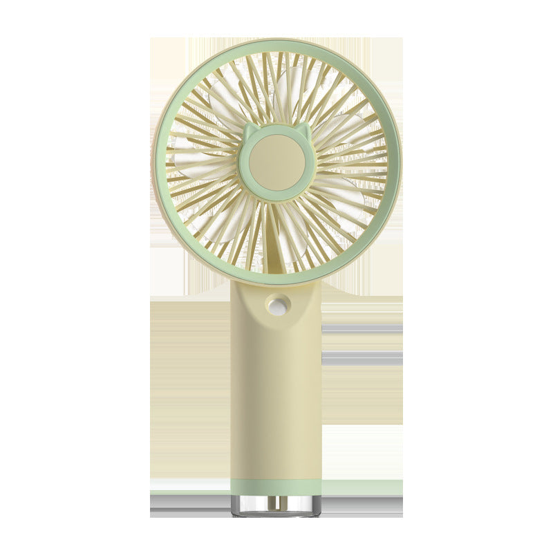 Portable Handheld Mini Fan USB Rechargeable Compact Lightweight with Cat Ear Design