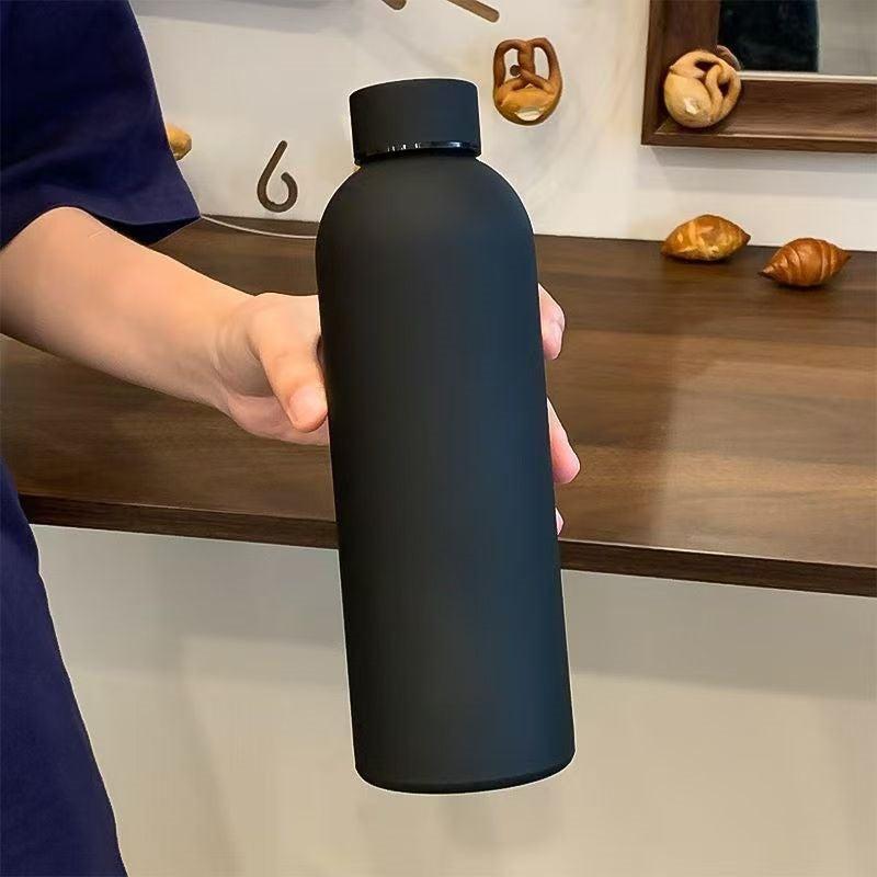 Stainless Steel Double-Walled Insulated Water Bottle Matte Powder Coating Leak-Proof Cap