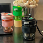 Women’s Insulated Water Bottle with Fruit Infuser Leak-Proof Lid Double-Walled Vacuum Flask