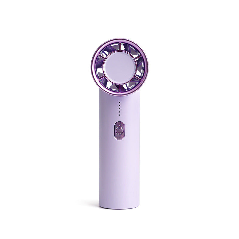 Portable Mini Fan with LED Light Rechargeable Battery Adjustable Speed for Women