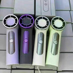 Portable Mini Air Fan with LCD Display USB Rechargeable Quiet Operation