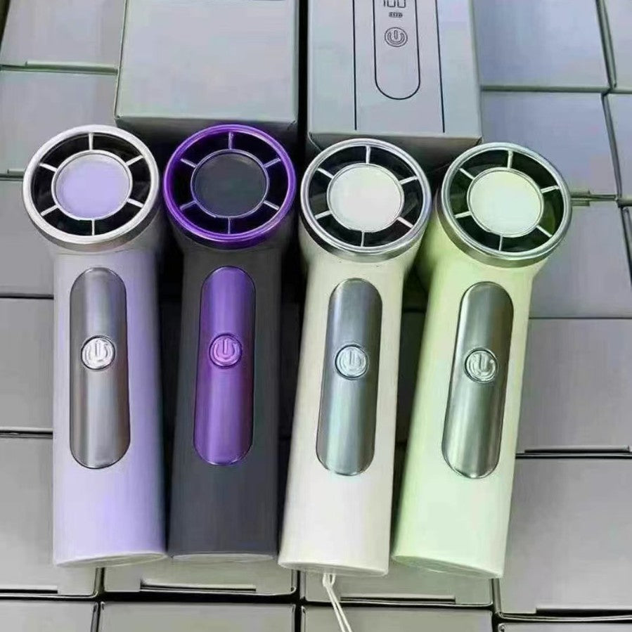 Portable Mini Air Fan with LCD Display USB Rechargeable Quiet Operation
