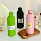 Women's Sporty Stainless Steel Insulated Water Bottle Leak-Proof Lid Eco-Friendly