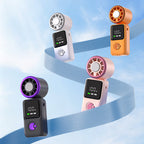 Handheld Fan Portable Compact with Digital Display Multiple Speeds Long Battery Life