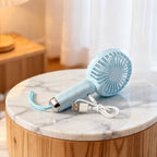 Portable Handheld Fan USB Rechargeable Ergonomic Design Lightweight Personal Cooling Fan