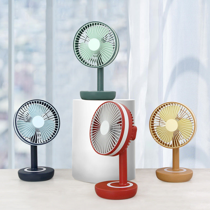 Portable USB Fan for Women with Floral Pattern Adjustable Speeds Quiet Operation