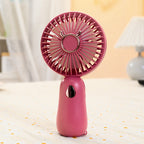 Portable Hand Fan USB Rechargeable Quiet Operation Playful Rabbit Design Compact Lightweight