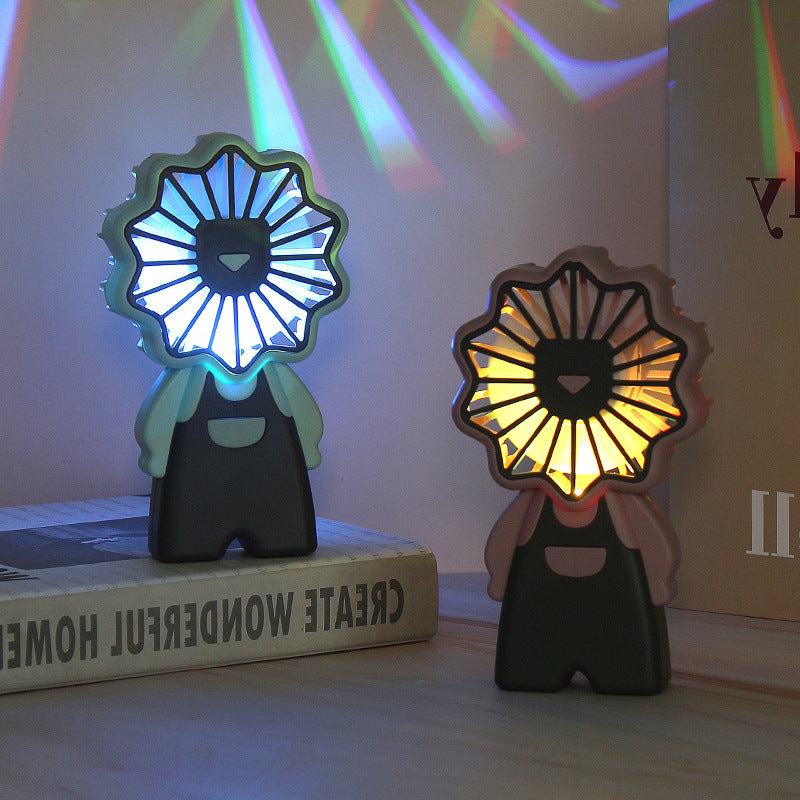 Portable Mini Fan Creative Figure Design Lightweight Handheld Personal Fan