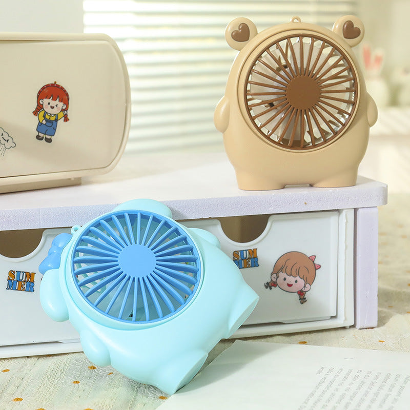 Portable Mini Fan USB Rechargeable Compact Animal Design Cute Personal Cooling Fan