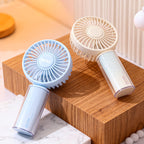 USB Rechargeable Mini Handheld Fan with Adjustable Tilt Head and Removable Stand