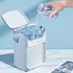 Portable Evaporative Air Cooler with Removable Ice Container Whisper-Quiet Fan Compact Personal Cooler