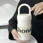 Ladies Insulated Water Bottle with Ergonomic Carry Handle BPA-Free Thermal Flask
