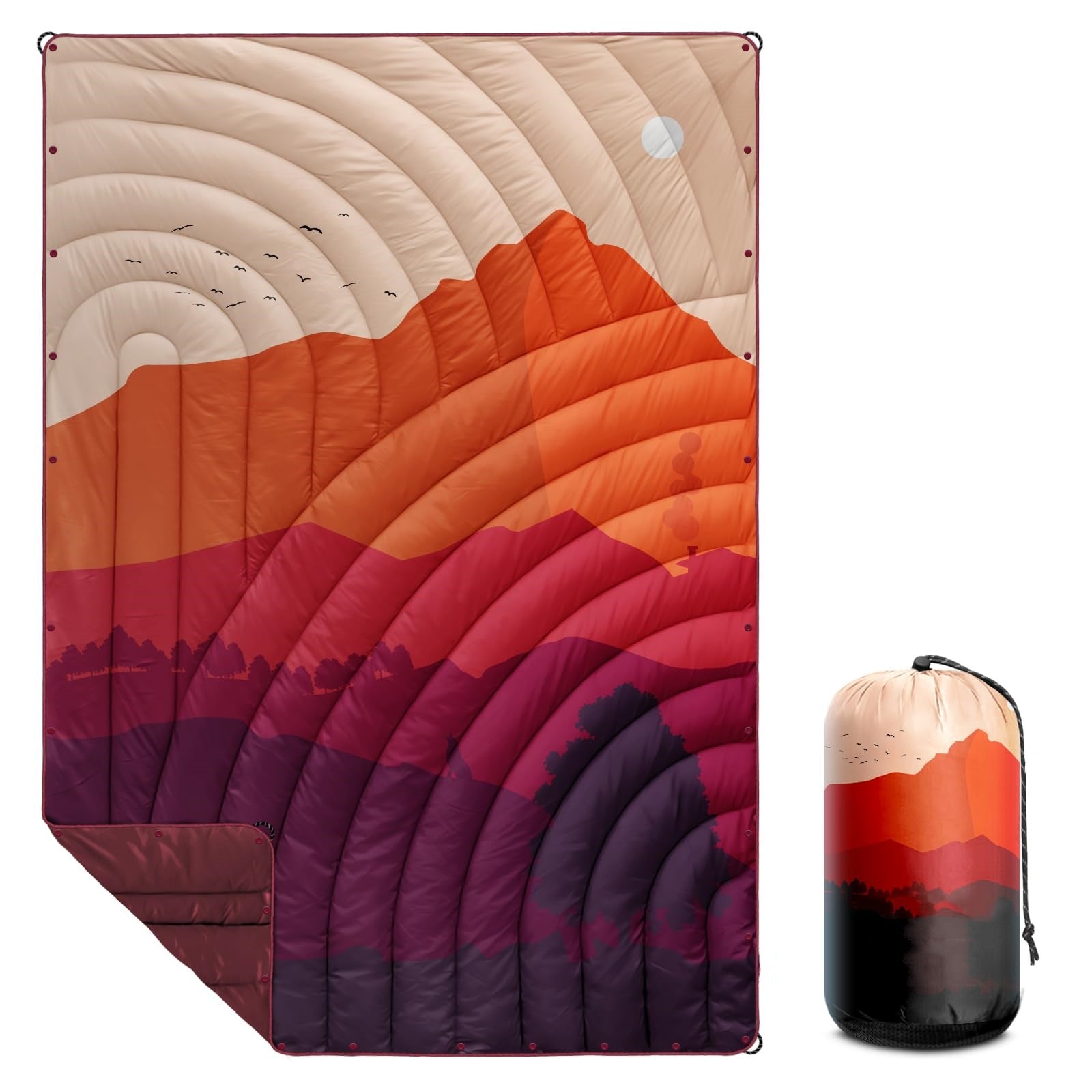 Unisex Travel Blanket Thermal Insulating Filling Lightweight Water-Repellent Portable