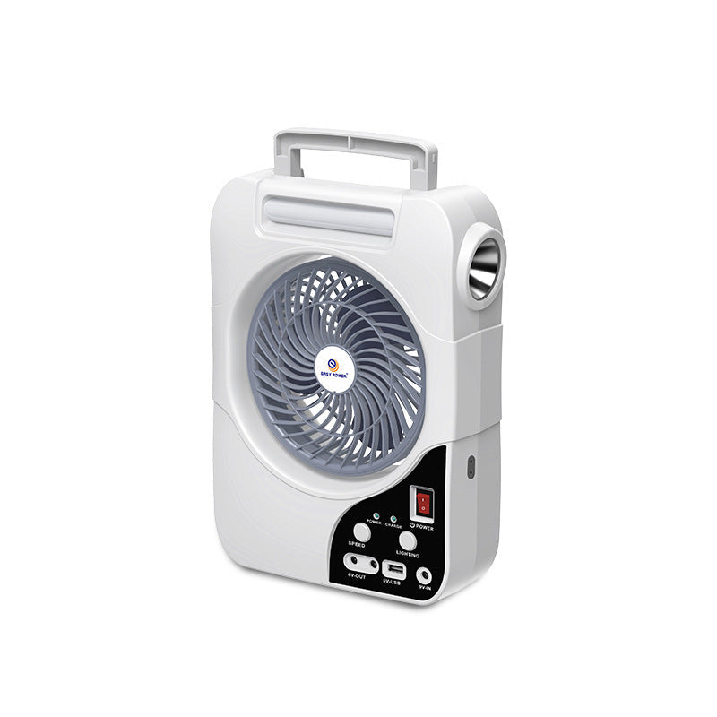 Harrow Portable Solar Powered Fan with Dual Lamps Lightweight Compact