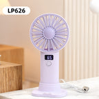 Portable Hand Fan for Women with Digital Speed Display USB Rechargeable Compact Handheld Fan