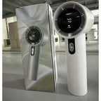 Portable High-Speed Fan with Built-in Battery and LCD Display for Travel and Home Use