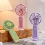 Portable USB Hand Fan for Women with Cute Rabbit Design Lightweight Rechargeable Handheld Fan