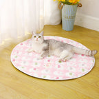 Plush Cat Bed Soft Non-Slip Bottom Machine Washable Cozy Pet Bed