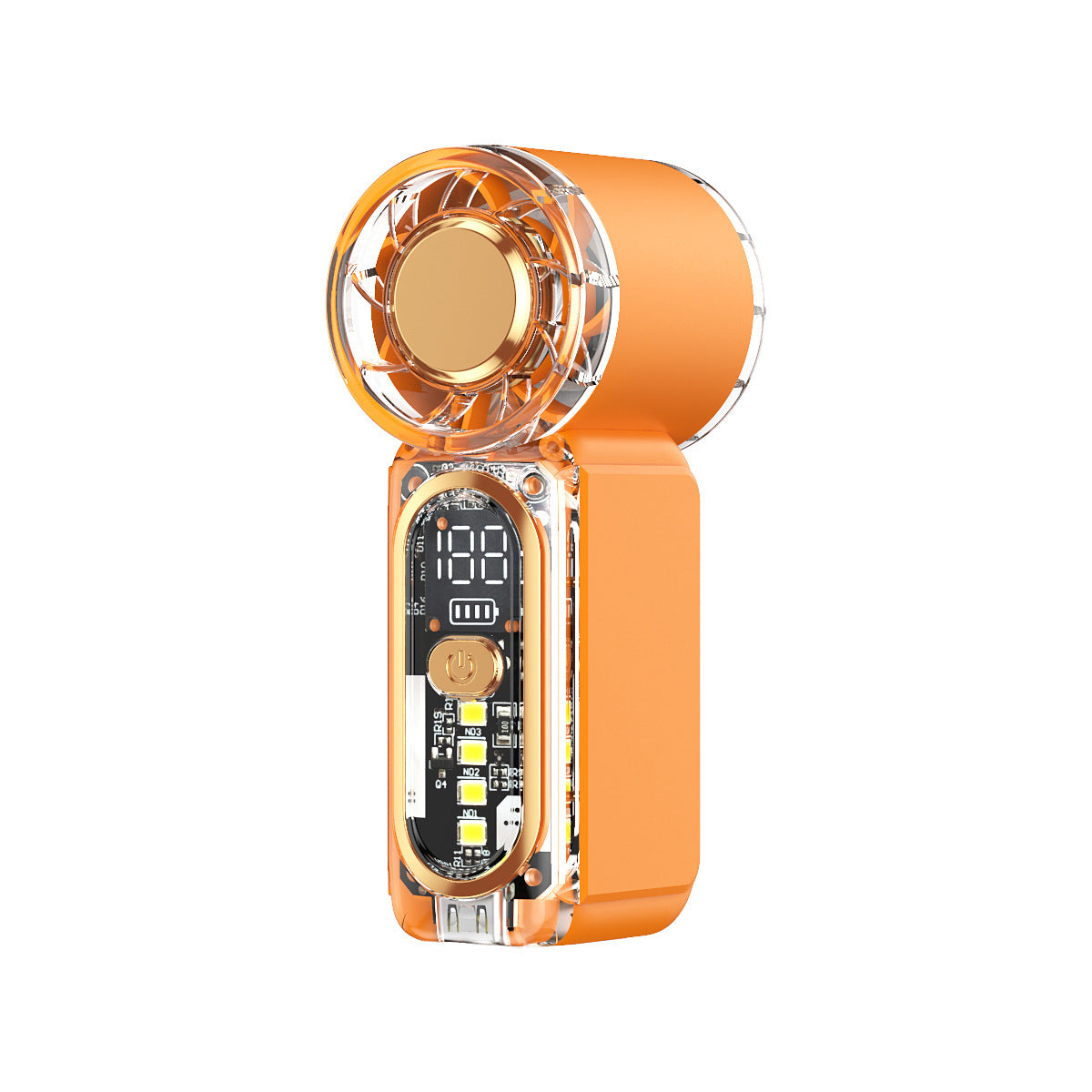 Portable High-Performance Fan with LED Display Lightweight Rechargeable