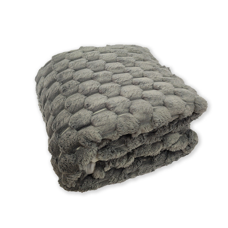 Women's Luxury Plush Fleece Blanket with Soft 3D Texture Hypoallergenic Cozy Throw