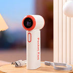 Portable Mini Fan with LED Display USB Rechargeable Compact Lightweight Unisex