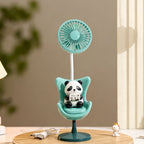 Portable Mini Fan for Women USB Rechargeable Quiet Operation Cute Panda Design
