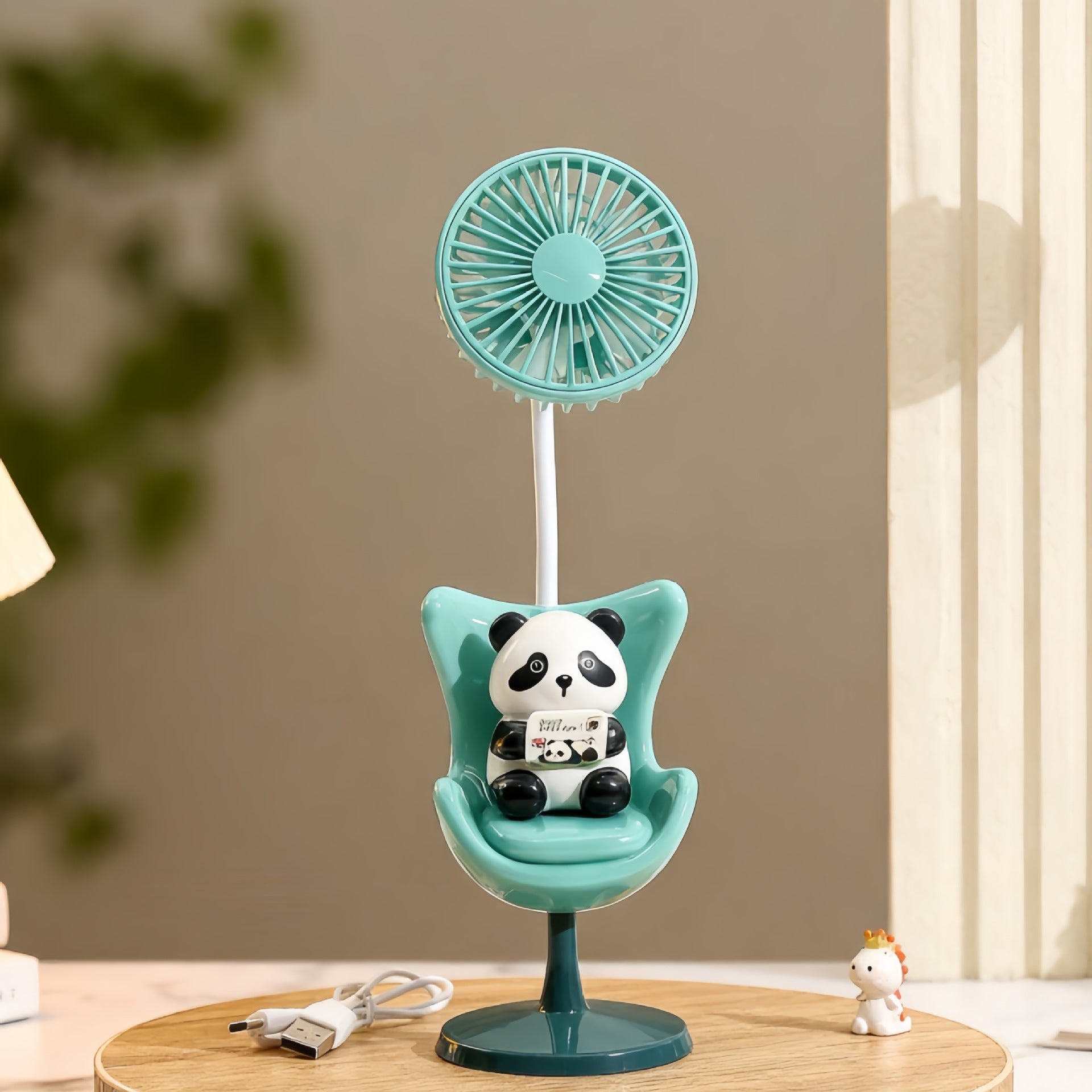 Portable Mini Fan for Women USB Rechargeable Quiet Operation Cute Panda Design