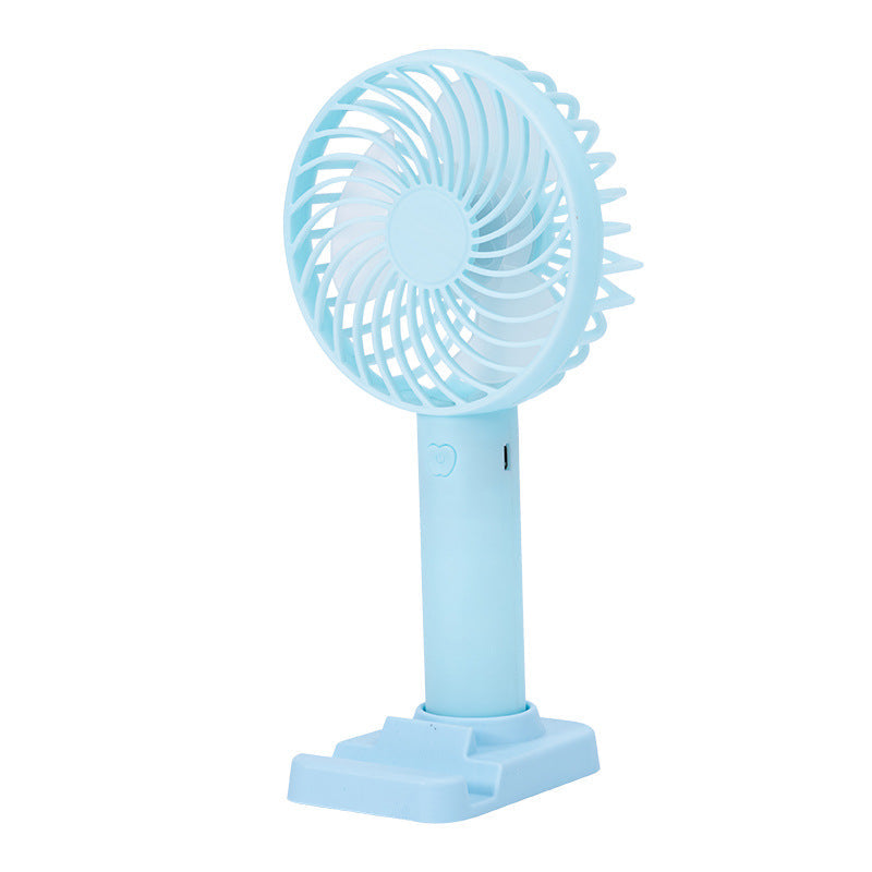 Portable Rechargeable USB Fan with Foldable Stand Compact Battery-Operated Desk and Hand Fan