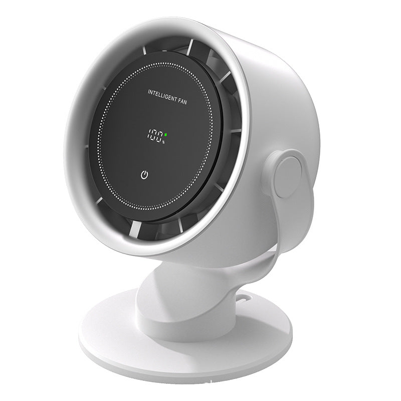 Smart Desk Fan with Digital Display 4-Speed Quiet Compact Table Fan