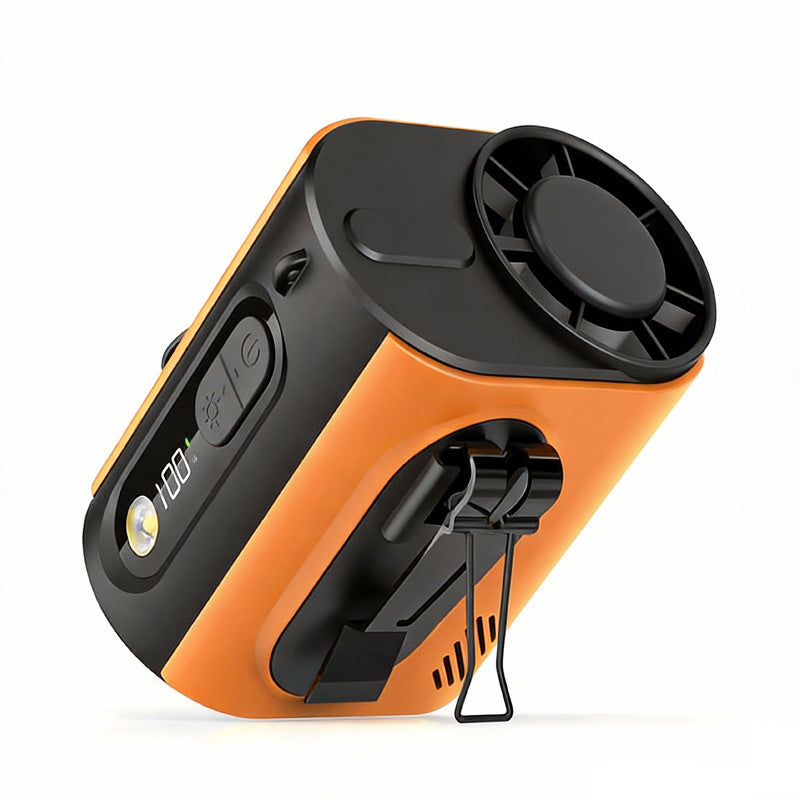 Harrow Multi-Function Outdoor Cooling Fan with LED Flashlight Portable Rechargeable