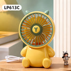 Portable USB Handheld Fan Lightweight Ergonomic Animal Design Cute Personal Cooling Fan