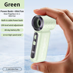 Portable Mini Fan with Power Bank Function Compact Rechargeable Personal Cooler