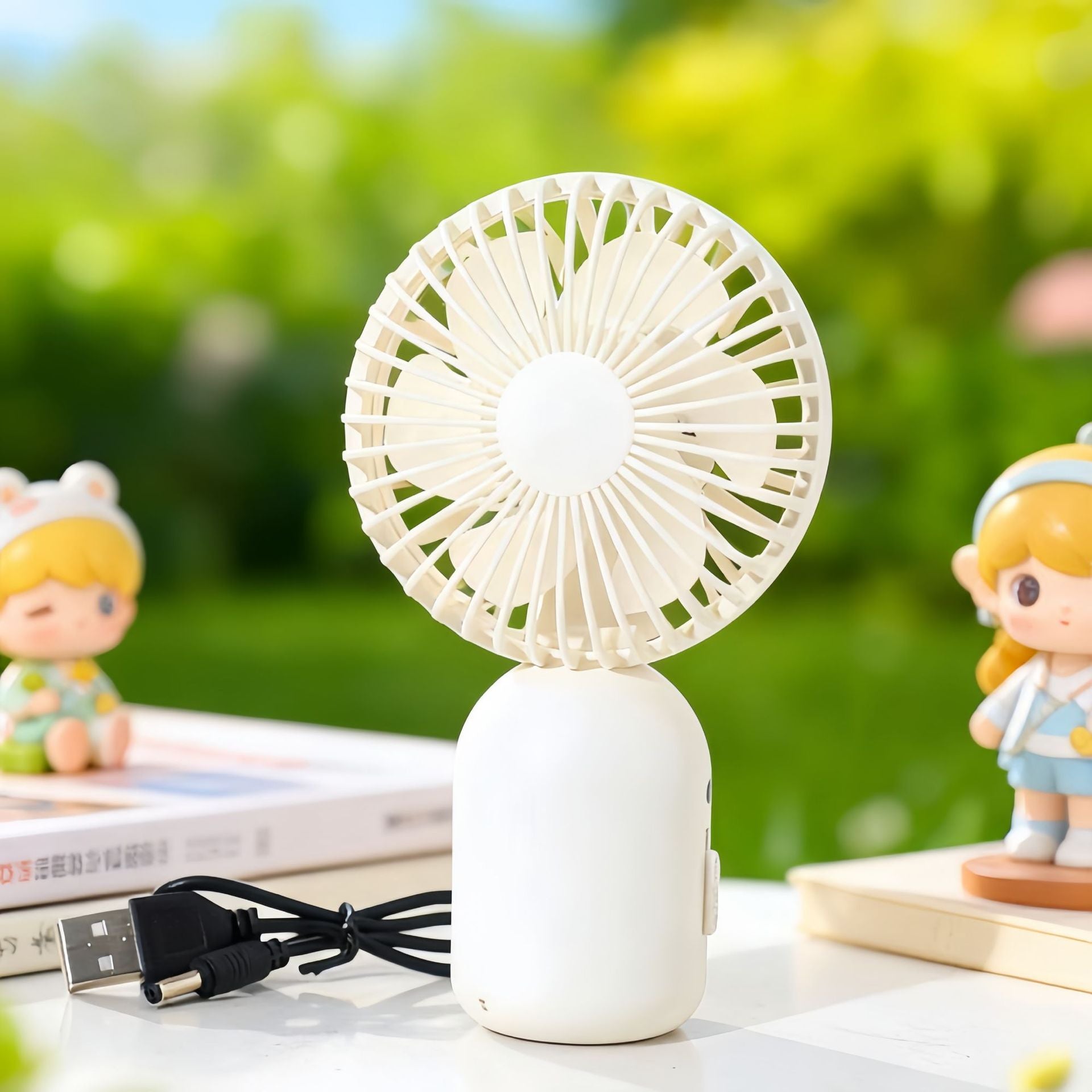 Portable USB Handheld Fan Flexible Adjustable Design Lightweight Quiet Personal Cooling