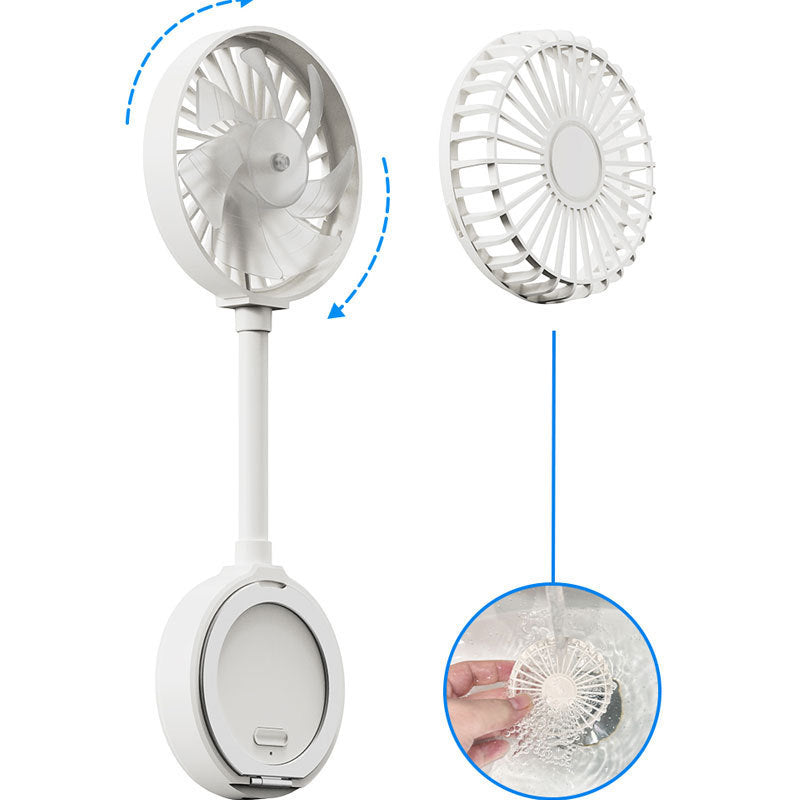 Clip-On Portable Cooling Fan Rechargeable Battery Lightweight Quiet Operation