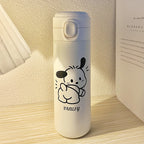 Women's Insulated Water Bottle Floral Design Leak-Proof Screw Cap Hot Cold Beverage