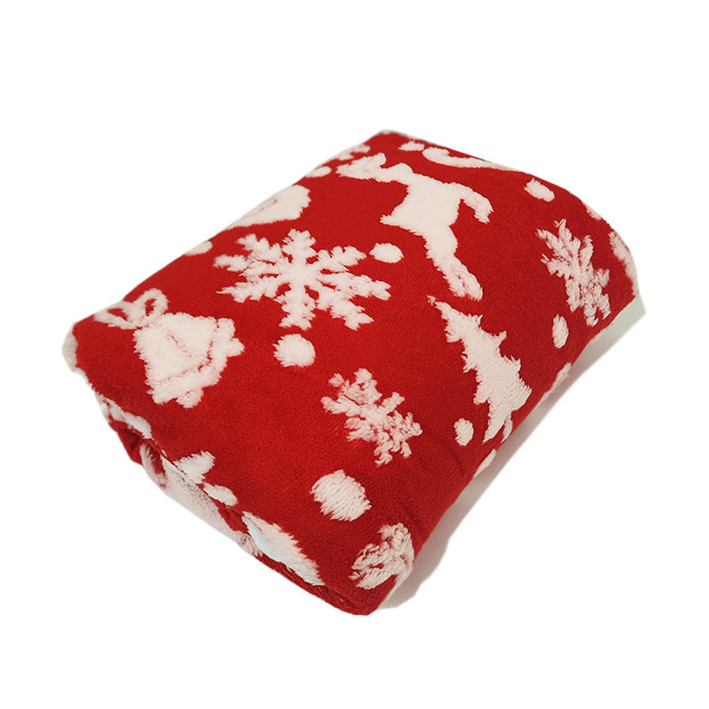 Brehn Comfort Blanket Soft Warm Cozy Red White Festive Snowflake Pattern