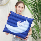 Cooling Seat Cushion with Snowflake Pattern Ergonomic Breathable Comfort Bowlift