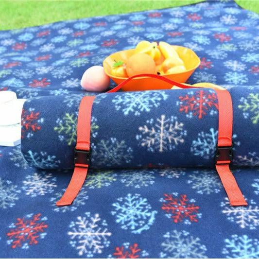 Brehn Women's Outdoor Picnic Blanket Waterproof Insulating Layer Compact Carry Handle