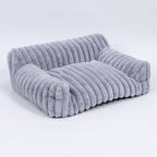 Harrow Cat Bed Plush Soft Ergonomic High Backrest Non-Slip Bottom Removable Cover