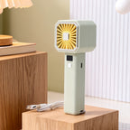Portable Handheld Fan for Women with Digital Speed Display USB Rechargeable Ergonomic Design