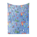 Brehn Unisex Dino Fleece Blanket Soft Warm Microfiber Kids Dinosaur Throw Blanket