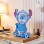 Ladies Table Fan USB-Powered Compact Animal Design Adjustable Airflow Desk Fan