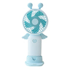 Portable Fan Adorable Character Design USB Rechargeable Quiet Operation Compact