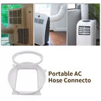 Universal Window Fan Adapter Panel with Circular Exhaust Collar Quick Release Flange for Portable Air Conditioners
