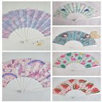 Ladies Decorative Fan Shimmering Shell Pattern Lightweight Portable Handheld Fan