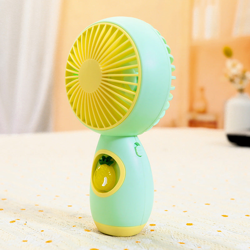 Women’s Handheld Fan Rechargeable Portable with Cute Animal Design Adjustable Speed
