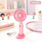 Portable USB Rechargeable Handheld and Table Fan Quiet Mini Travel Fan