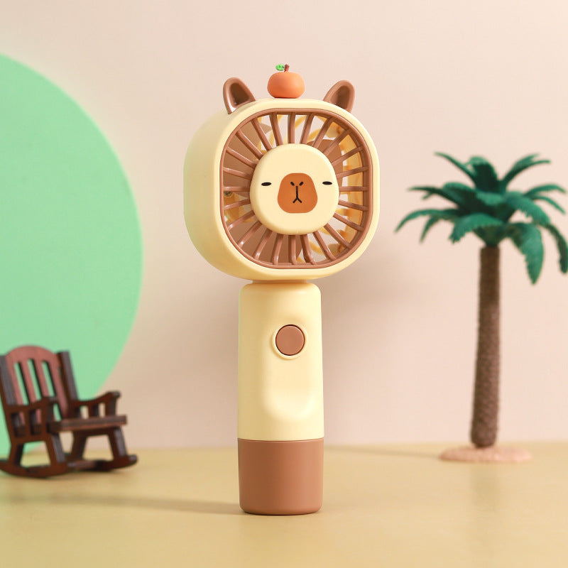 Portable Hand Fan Lightweight Cute Animal Design Battery Operated