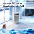 Portable Evaporative Cooling Tower with Battery Operated Spray Humidifier and Multi-Speed Fan
